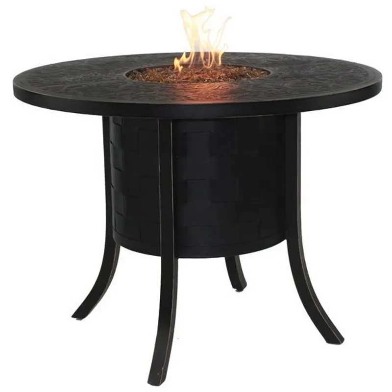 48" Round Counter Height Firepit Table