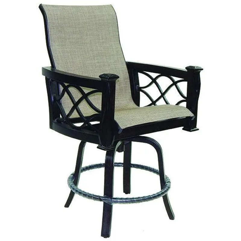High Back Sling Swivel Counter Stool