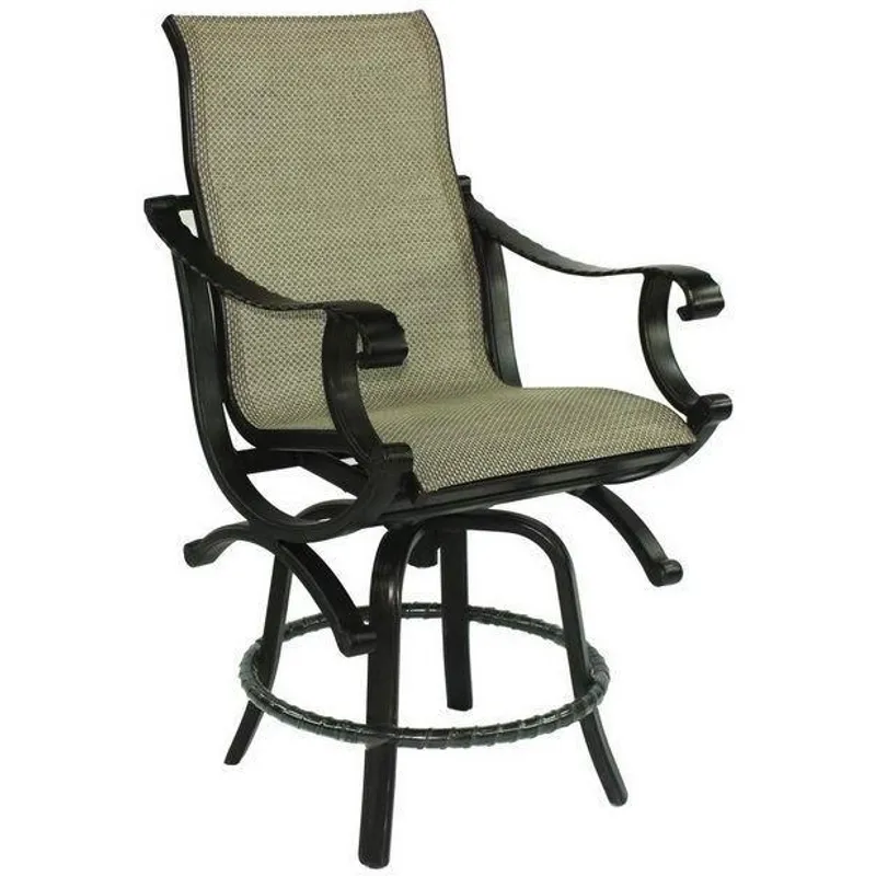 High Back Sling Swivel Counter Stool