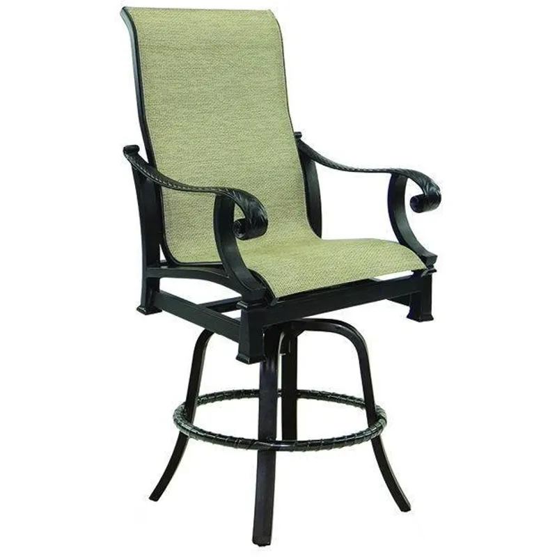High Back Sling Swivel Counter Stool