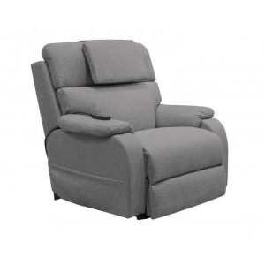 Dreamtime Power Headrest Power Lay Flat Recliner w/CR3 Heat/Massage/Zero Gravity - Steel