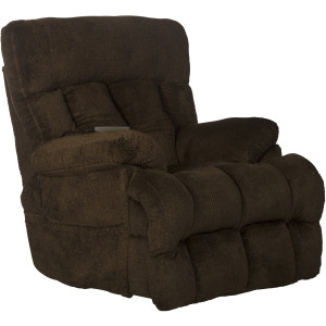 Sterling Power Headrest/Lumbar Power Lay Flat Recliner w/Heat & Massage - Chocolate