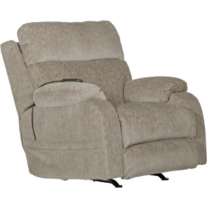 Refresher Power Headrest Power Rocker Recliner w/CR3 Heat/Msg/Lumbar - Cloud