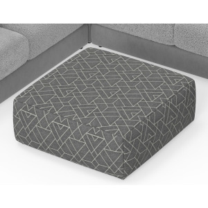 Canyon Cocktail Ottoman - Zinc