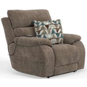 Joya Power Headrest Power LayFlat Recliner w/CR3 Heat/Massage/Lumbar/ZG - Mushroom