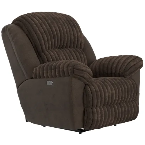 Shaggy Power Lay Flat Recliner w/Zero Gravity