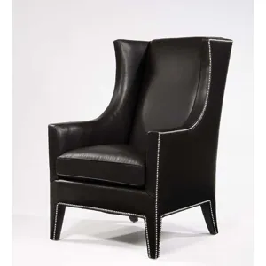 Century Leather Sophia Wing Chair