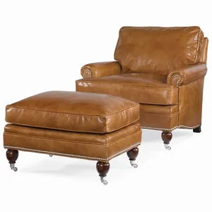 Century Leather Essex Ottoman