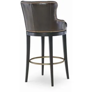 Century Trading Company Leather Swivel Bar Stool