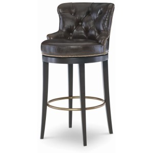 Century Trading Company Leather Swivel Bar Stool