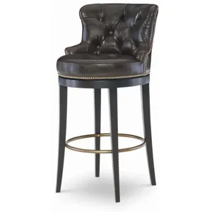 Century Trading Company Leather Swivel Bar Stool