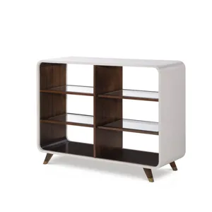 Canvas Legged Open Bookcase-ivory