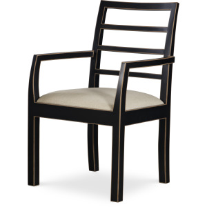 Thomas O'Brien - Upholstery Dara Arm Chair Black & Gold