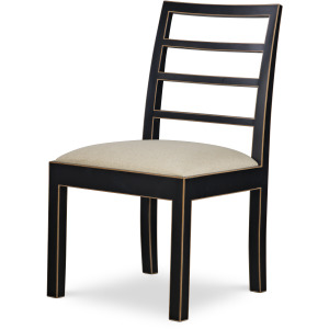 Thomas O'Brien - Upholstery Dara Side Chair Black & Gold