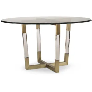 Tableaux Metal/Acrylic Dining Table Base For Glass Tops