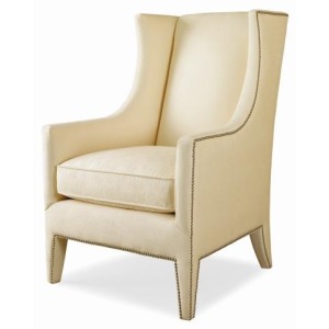 Century Leather Sophia Wing Chair