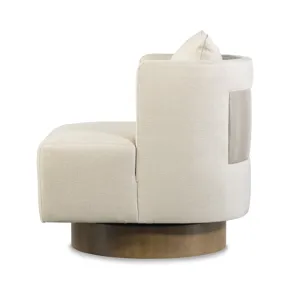 Century Chair Riposo Swivel Chair-Single Back-Oak Base