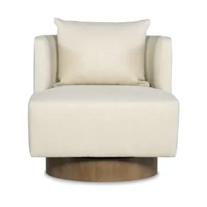 Century Chair Riposo Swivel Chair-Single Back-Oak Base