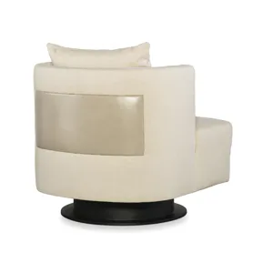 Century Chair Riposo Swivel Chair-Single Back-Metal Base