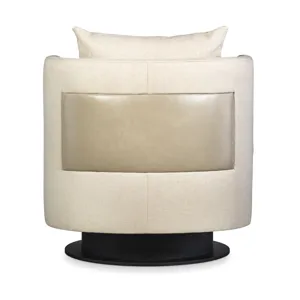 Century Chair Riposo Swivel Chair-Single Back-Metal Base