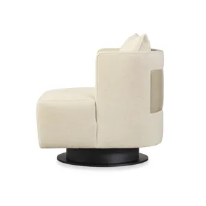 Century Chair Riposo Swivel Chair-Single Back-Metal Base
