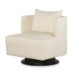 Century Chair Riposo Swivel Chair-Single Back-Metal Base