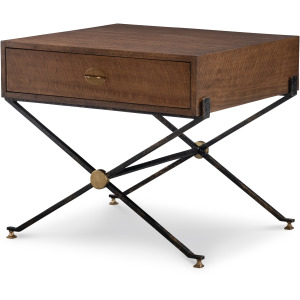 Marquis Marlowe Single Drawer Metal Side Table