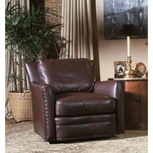 Century Leather Camden Swivel Chair