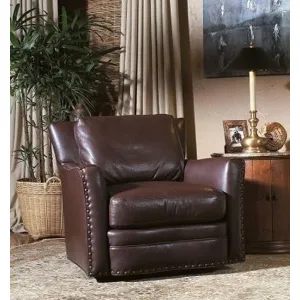 Century Leather Camden Swivel Chair (LR-17161)
