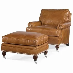 Century Leather Essex Ottoman (LR-3000-12)