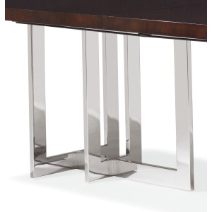 Details Live Edge Polished Nickel Dining Table Base(Set)