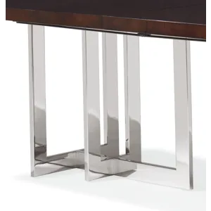Details Live Edge Polished Nickel Dining Table Base(Set)