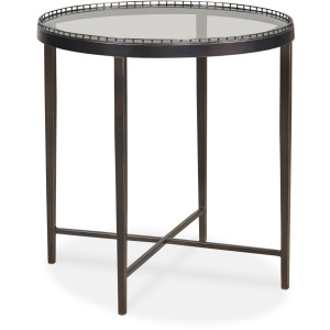 Details Occasional Logan Round Chairside Table Bronze