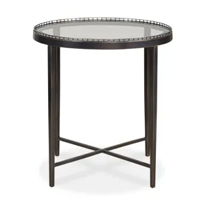 Details Occasional Logan Round Chairside Table Bronze