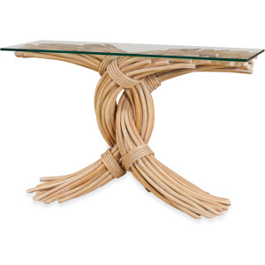 Curate Braided Knot Console Table Limewash