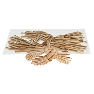 Curate Braided Knot Console Table Limewash