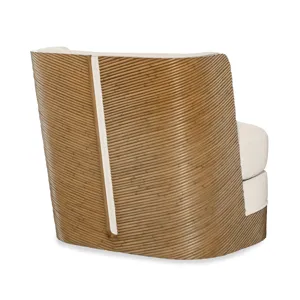 Curate Canna Swivel Lounge Chair Aged Rattan/