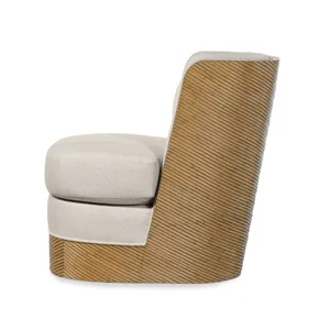 Curate Canna Swivel Lounge Chair Aged Rattan/