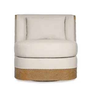 Curate Canna Swivel Lounge Chair Aged Rattan/