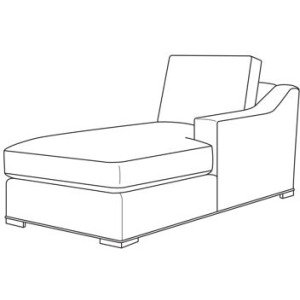 Outdoor Upholstery Armanti Outdoor Raf Chaise