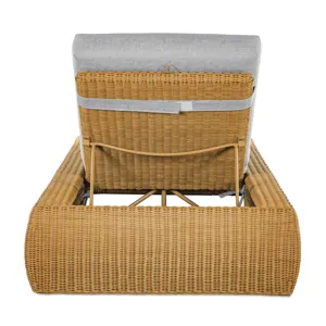 Outdoor Complements Poolside Wicker Reclining Chaise Lounge