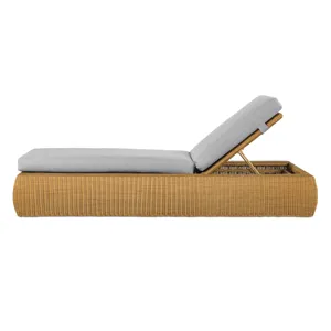Outdoor Complements Poolside Wicker Reclining Chaise Lounge