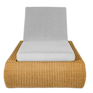 Outdoor Complements Poolside Wicker Reclining Chaise Lounge
