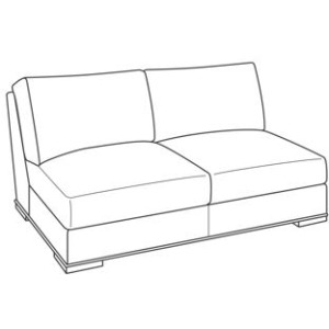 Century Studio Essentials Austin Armless Love Seat