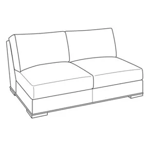 Century Studio Essentials Austin Armless Love Seat