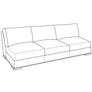 Century Studio Essentials Austin Armless Sofa