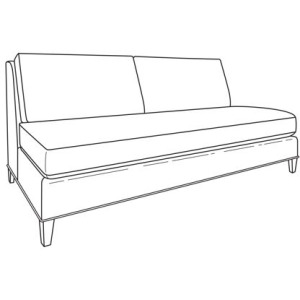 Century Studio Essentials Savannah Armless Loveseat