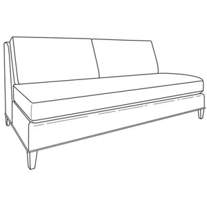 Century Studio Essentials Savannah Armless Loveseat