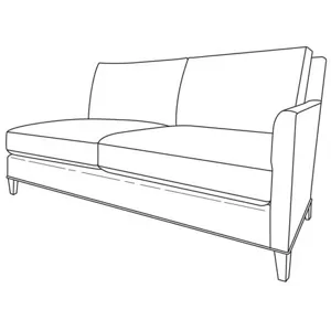 Century Studio Essentials Jordan Raf Loveseat