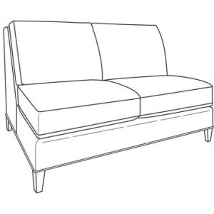 Century Studio Essentials Jordan Armless Loveseat
